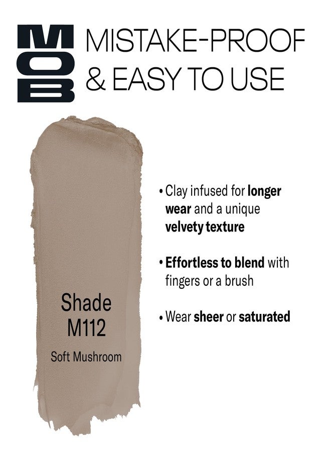 MOB Beauty Cream Clay Eyeshadow M112 – Soft Mushroom| Skincare-Infused, Vegan, Cruelty-Free, Blendable Cream-to-Velvet Finish, Buildable Pigment, Clean Eyeshadow in Sustainable, Biodegradable Compact - Image 2